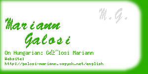 mariann galosi business card